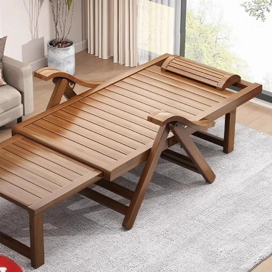 Modern Minimalist Bamboo Chaise Lounge